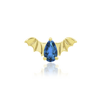 Bat with Light Blue Sapphire CZ — Junipurr