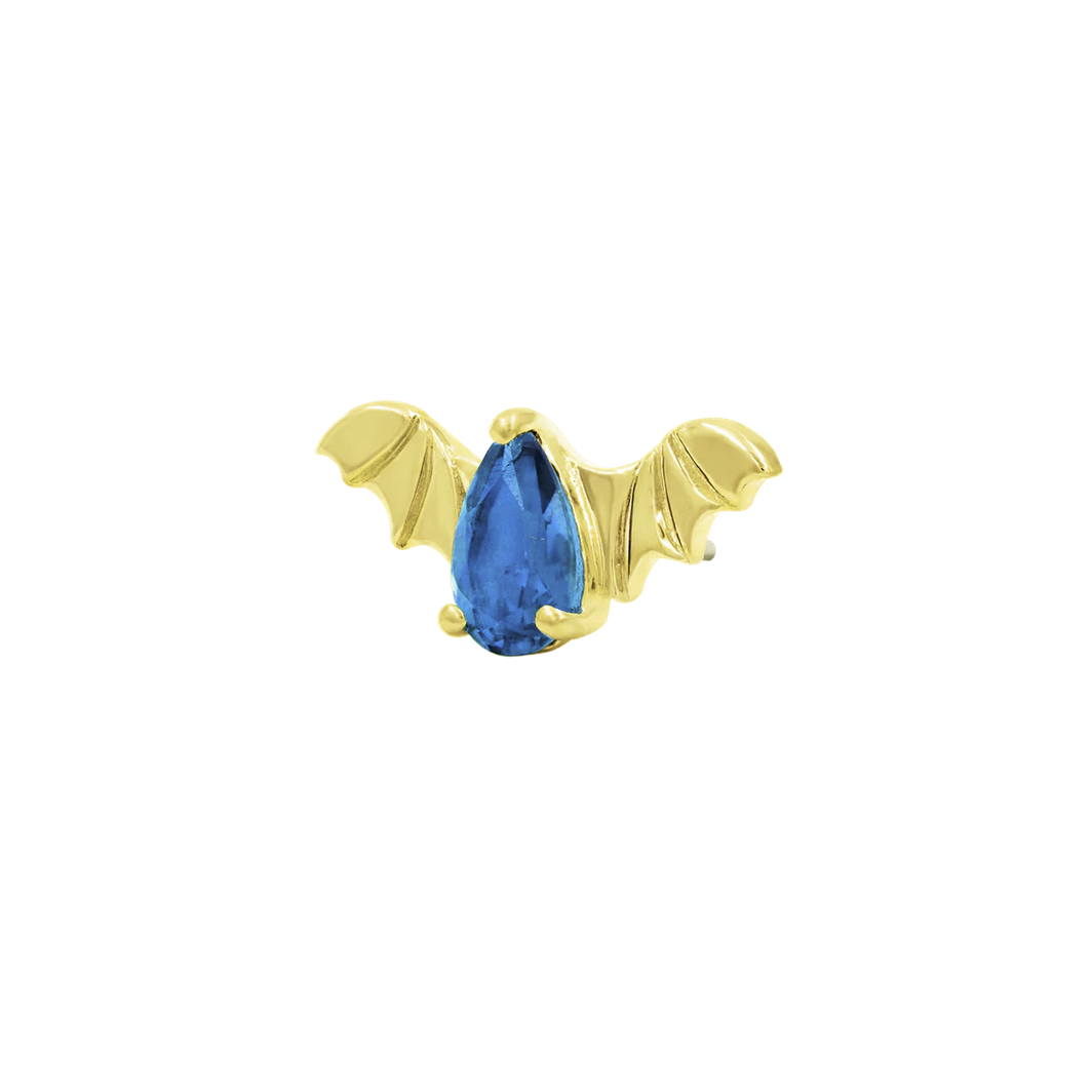 Bat with Light Blue Sapphire CZ — Junipurr