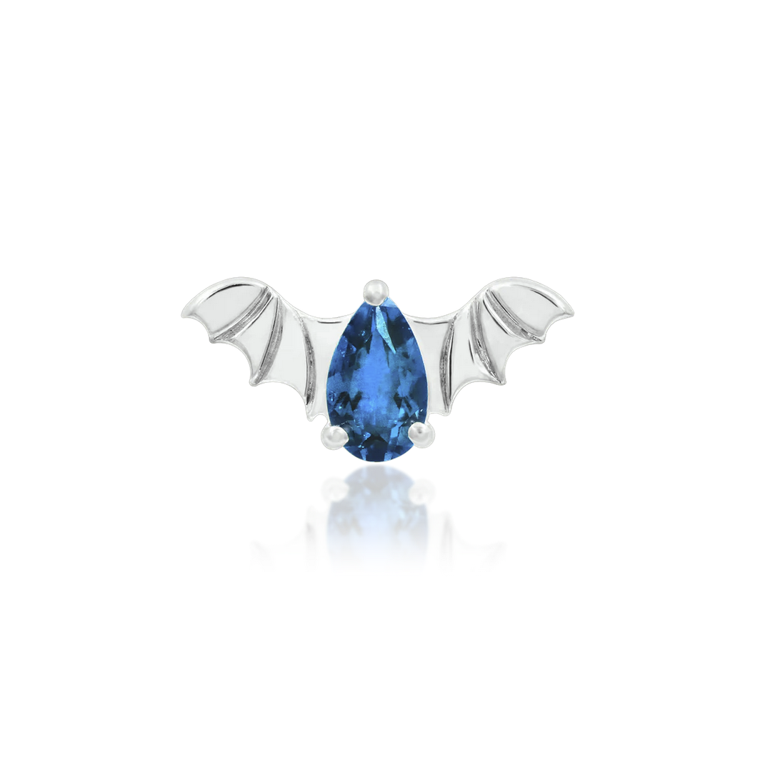Bat with Light Blue Sapphire CZ — Junipurr
