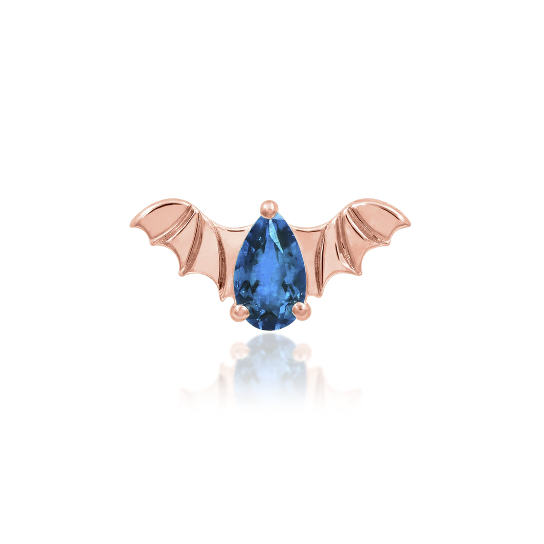 Bat with Light Blue Sapphire CZ — Junipurr