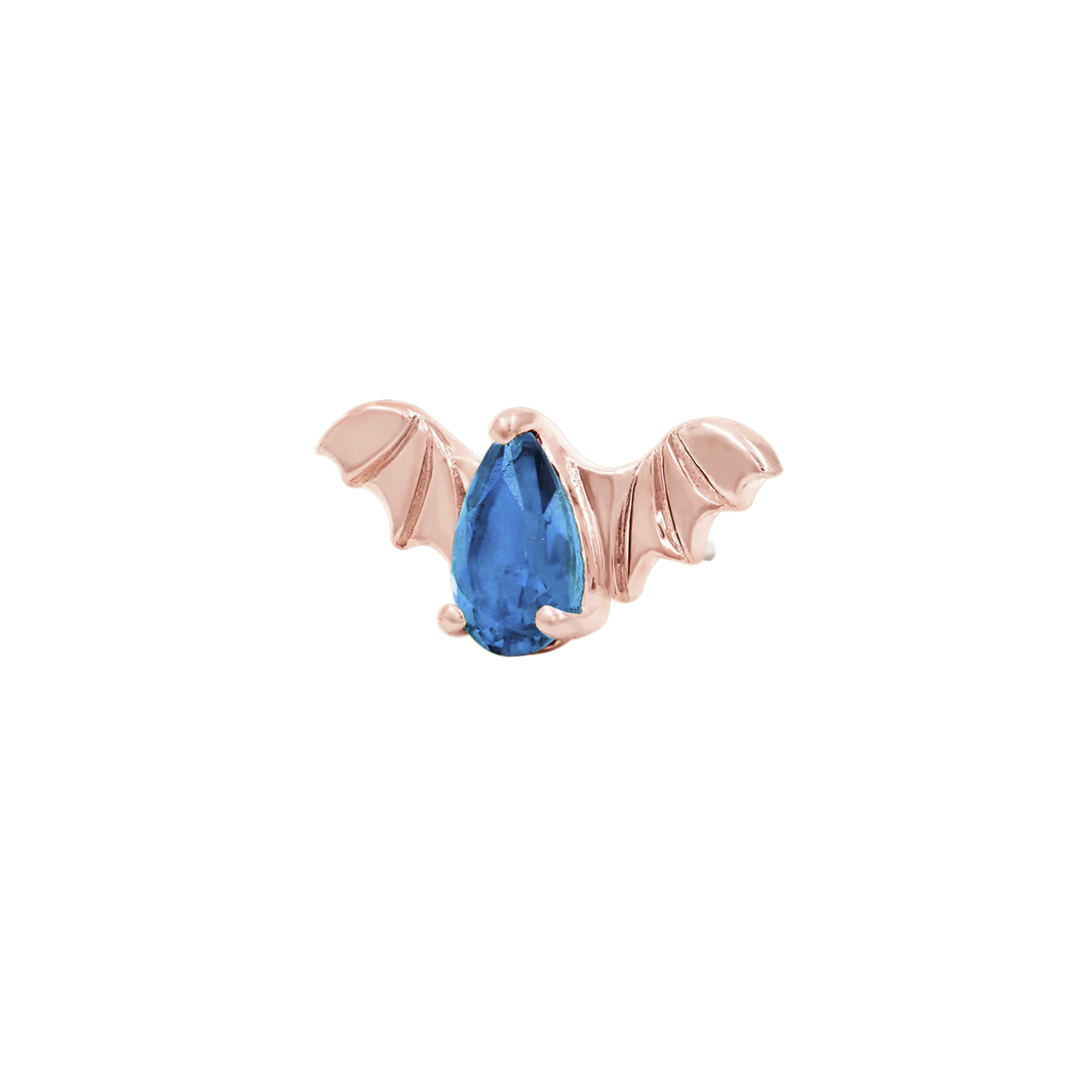 Bat with Light Blue Sapphire CZ — Junipurr
