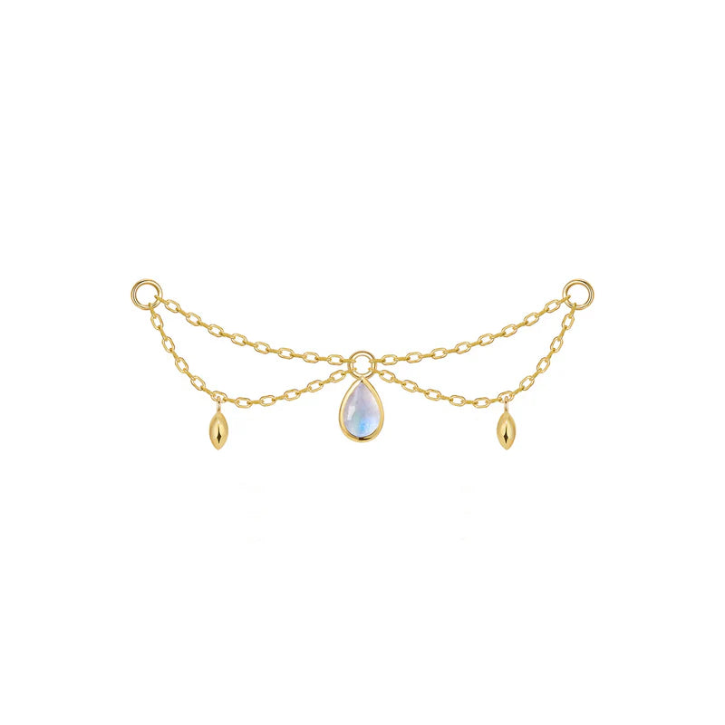Belle Chain Pear Cabochon Gemstone — Modern Mood