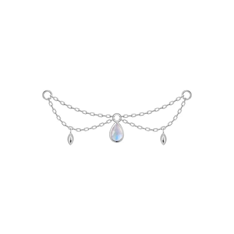 Belle Chain Pear Cabochon Gemstone — Modern Mood
