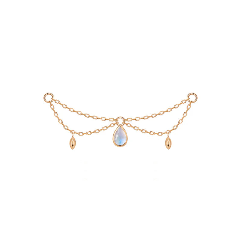 Belle Chain Pear Cabochon Gemstone — Modern Mood