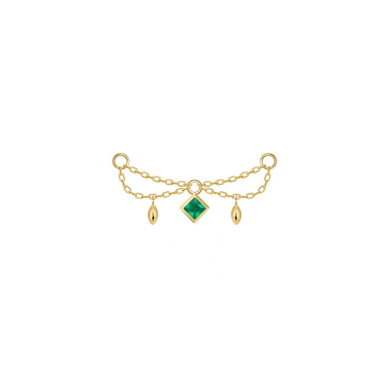 Belle Chain Princess Cut Gemstone — Modern Mood