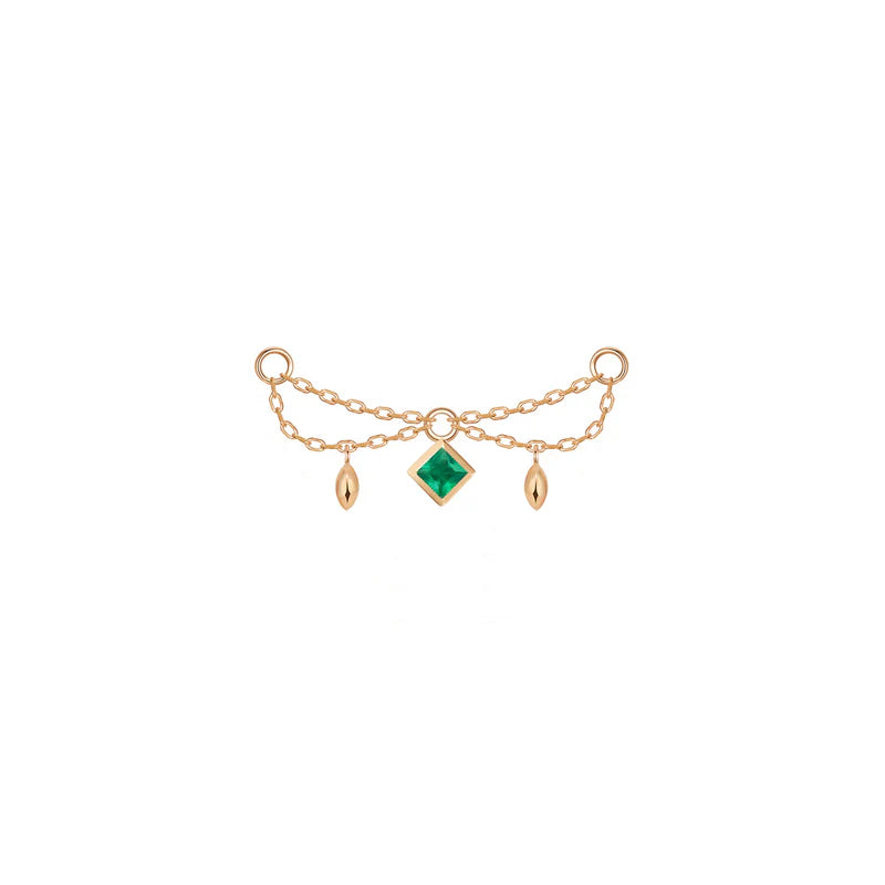 Belle Chain Princess Cut Gemstone — Modern Mood