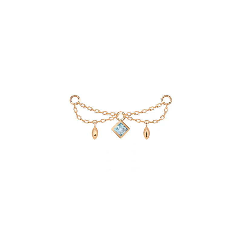 Belle Chain Princess Cut Gemstone — Modern Mood