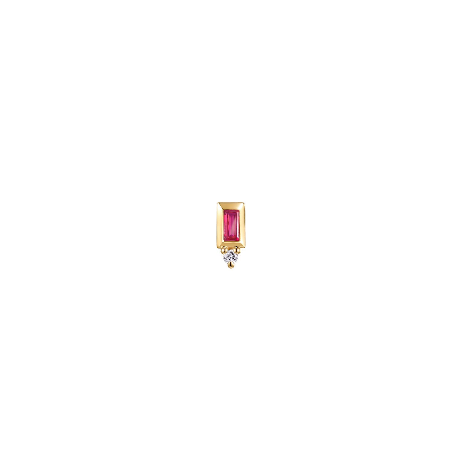 Pippa Diamond - Bezel Baguette Gemstone