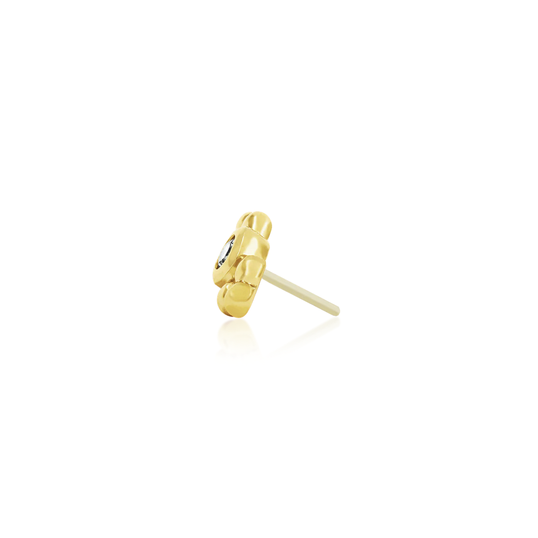 Bezel Set CZ Double Tri-Bead — Junipurr