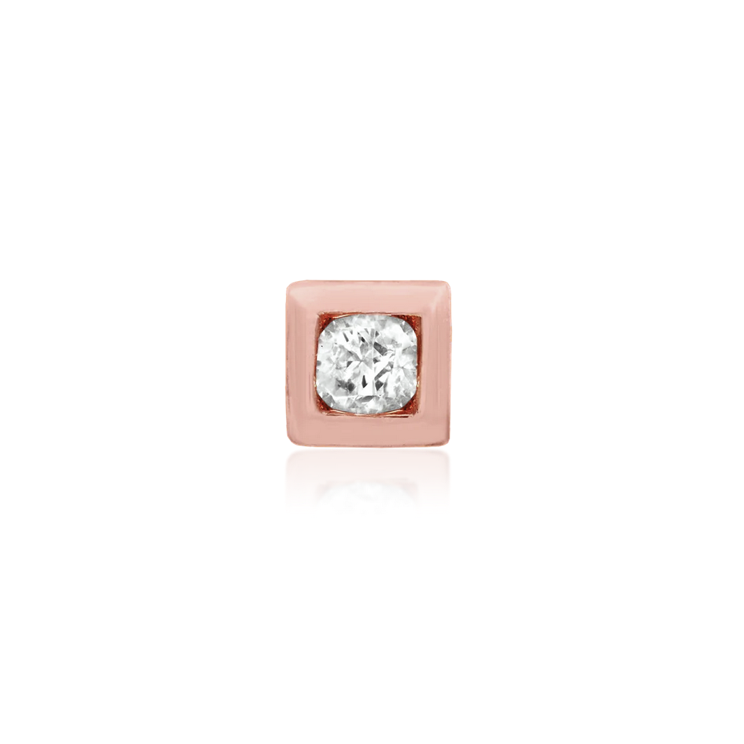 Bezel Set CZ Square from Junipurr Rose Gold (Vault)