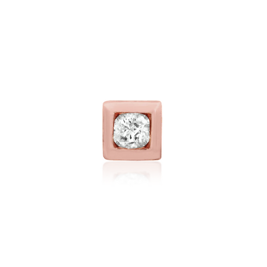 Bezel Set CZ Square from Junipurr Rose Gold (Vault)