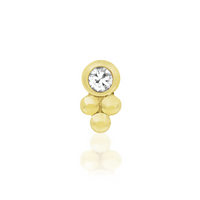 Bezel Set CZ Tri Bead — Junipurr