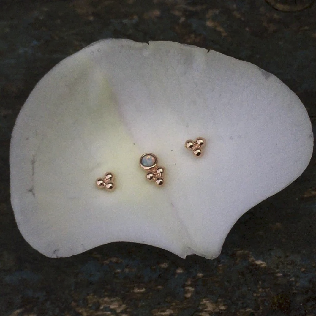 Bezel Set Tri Bead with Opal — Junipurr