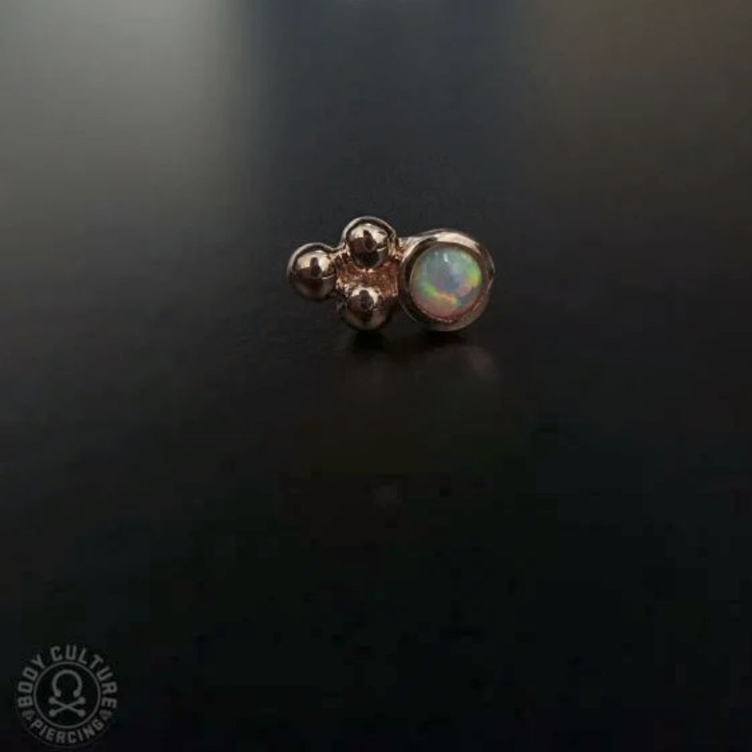 Bezel Set Tri Bead with Opal — Junipurr