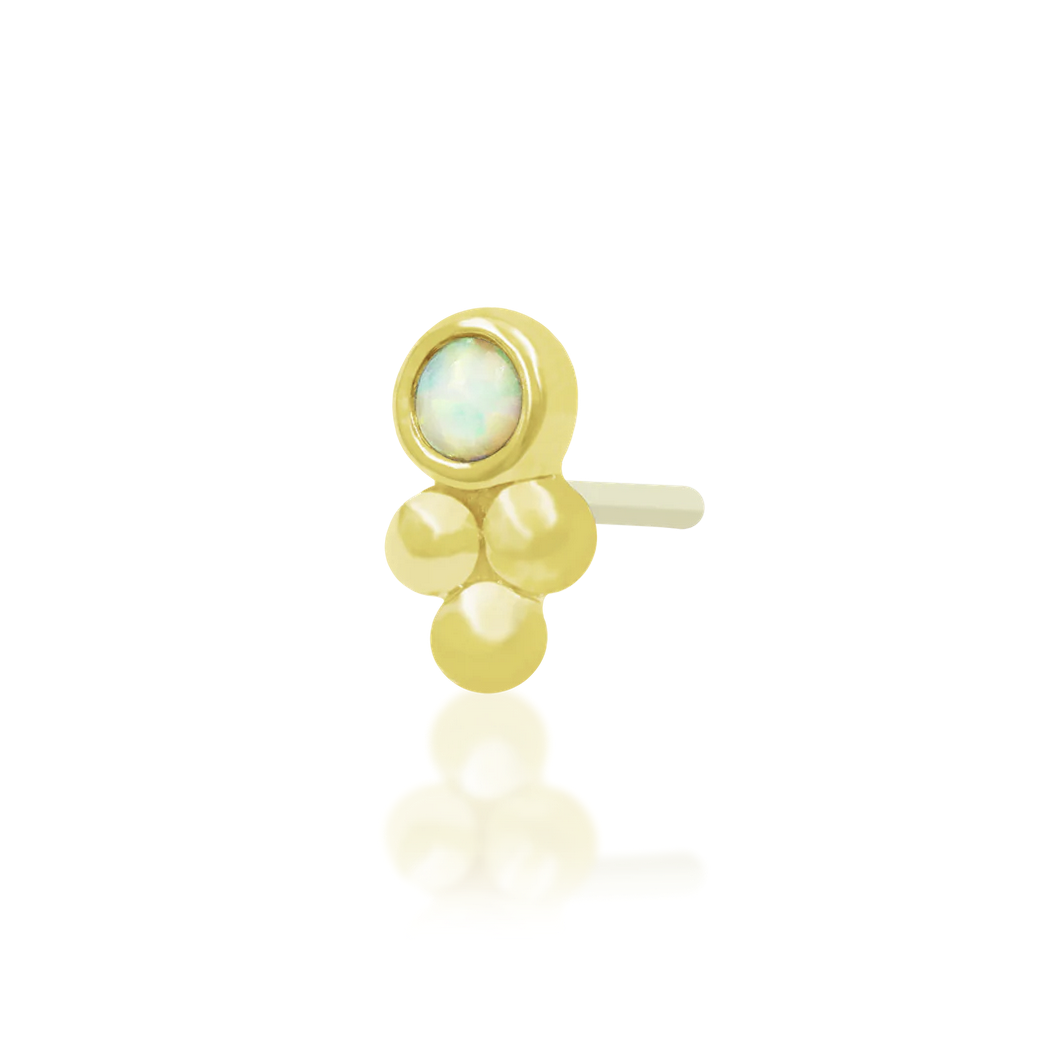 Bezel Set Tri Bead with Opal — Junipurr