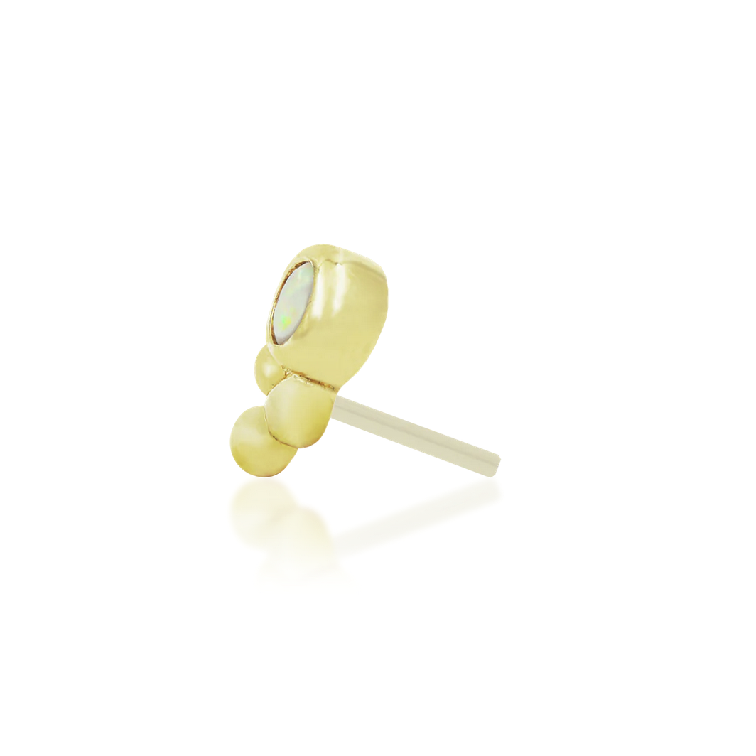 Bezel Set Tri Bead with Opal — Junipurr