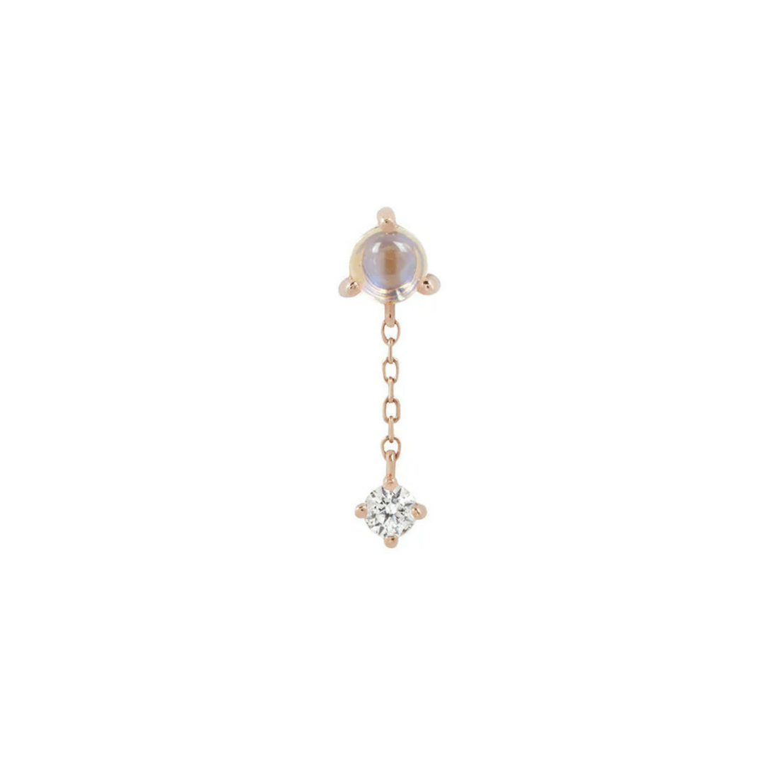 Bianca Moonstone and White Sapphire Dangle — Buddha