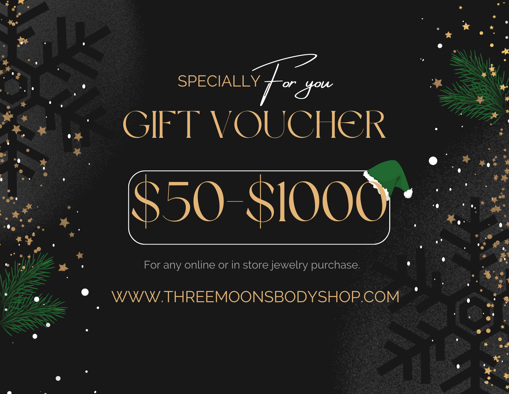 Gift Certificates — Three Moons Body Shop
