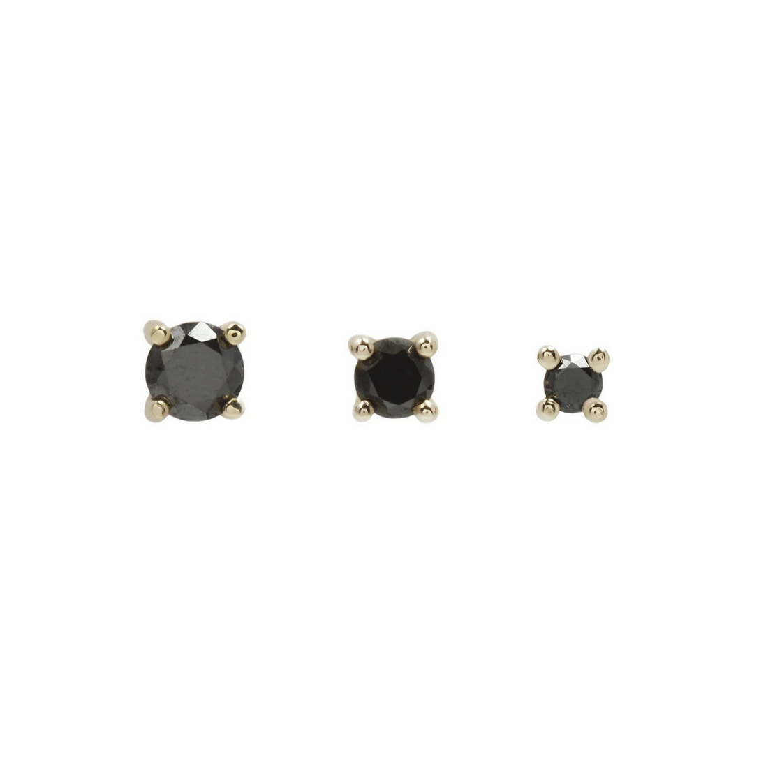 Prong Set Gem with Black Diamond — Buddha