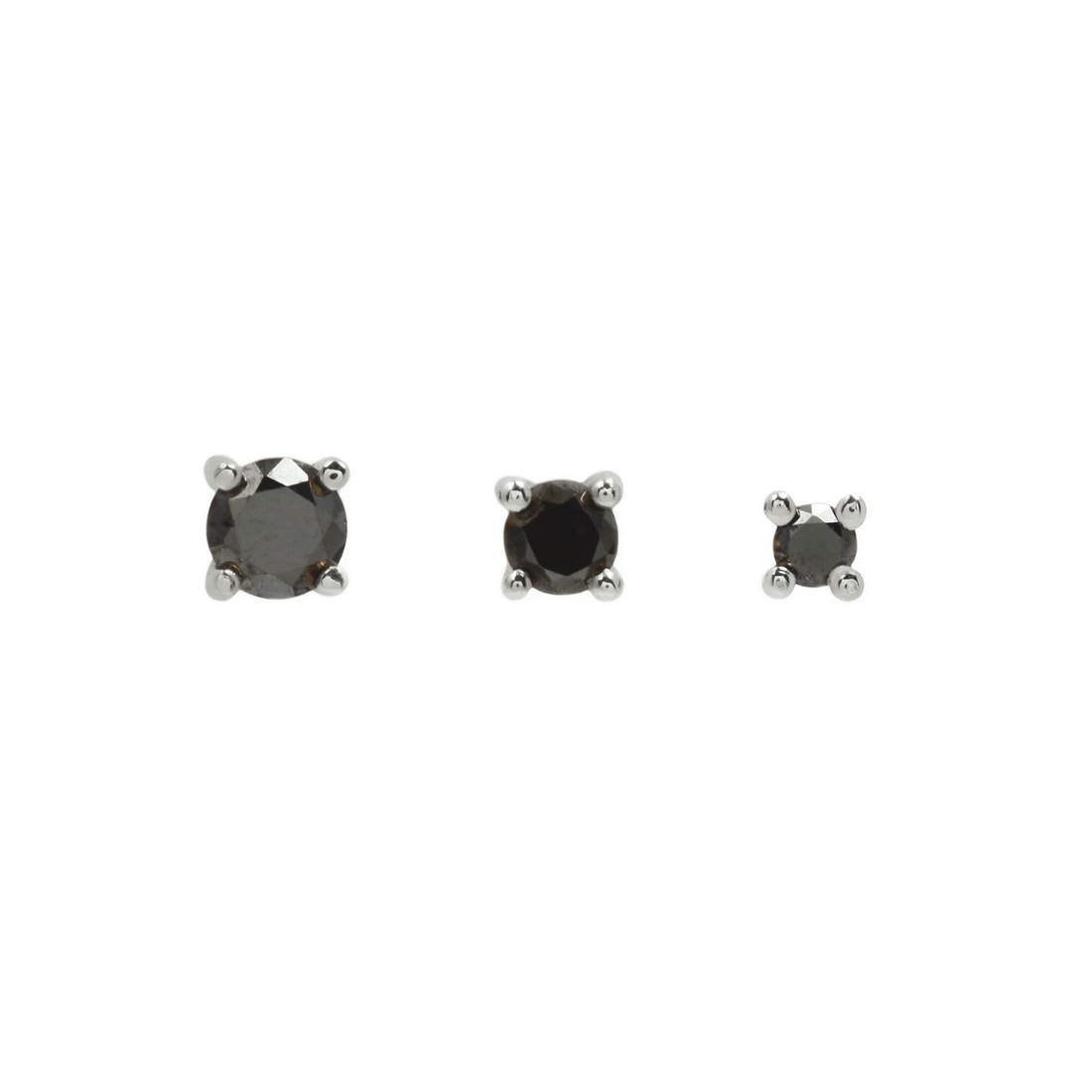 Prong Set Gem with Black Diamond — Buddha