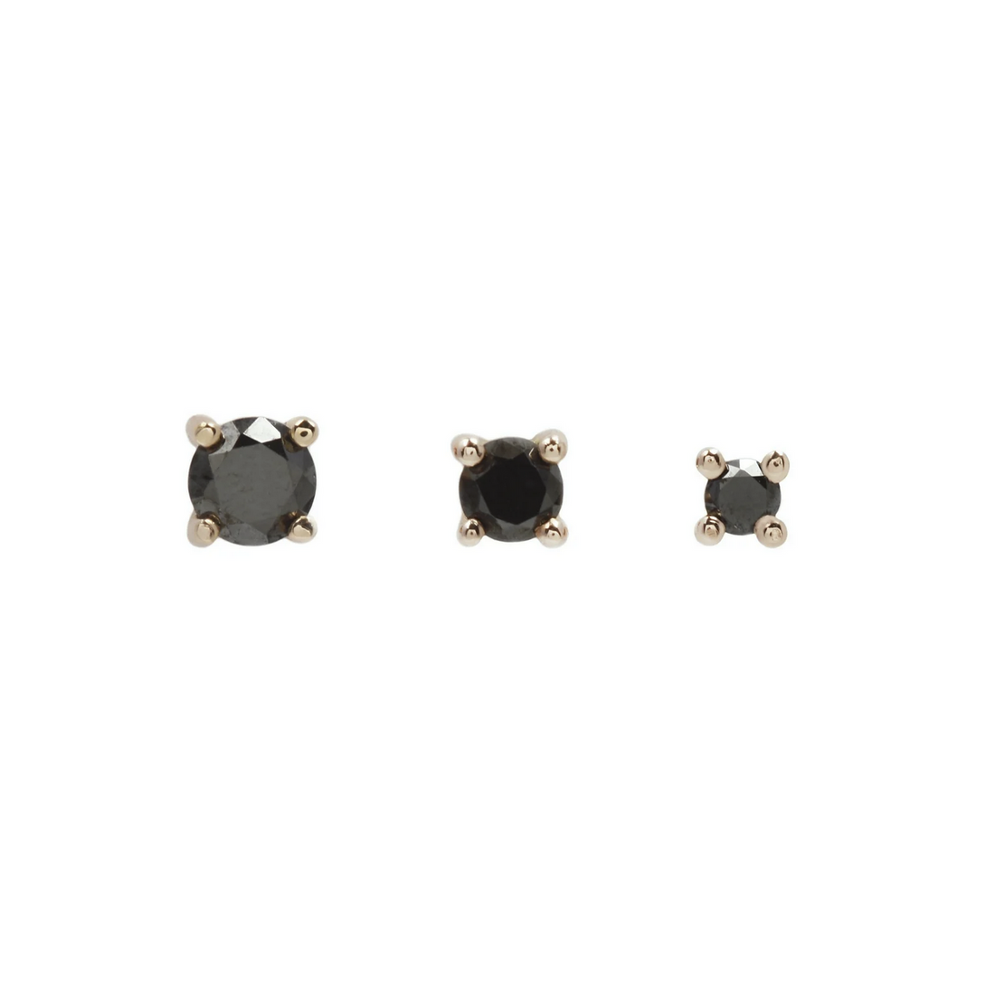 Prong Set Gem with Black Diamond — Buddha