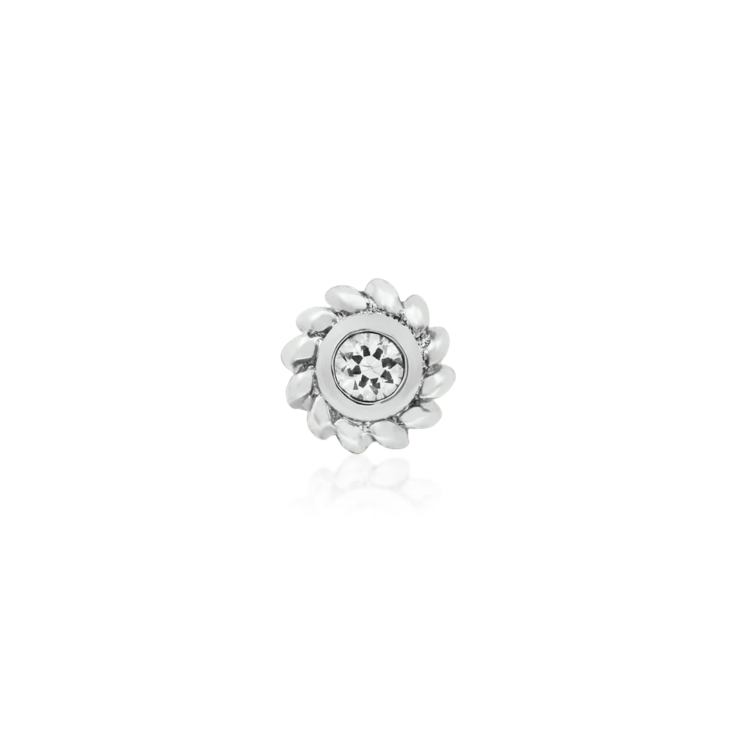 Braided CZ Bezel Set from Junipurr White Gold and Rose Gold (Vault)