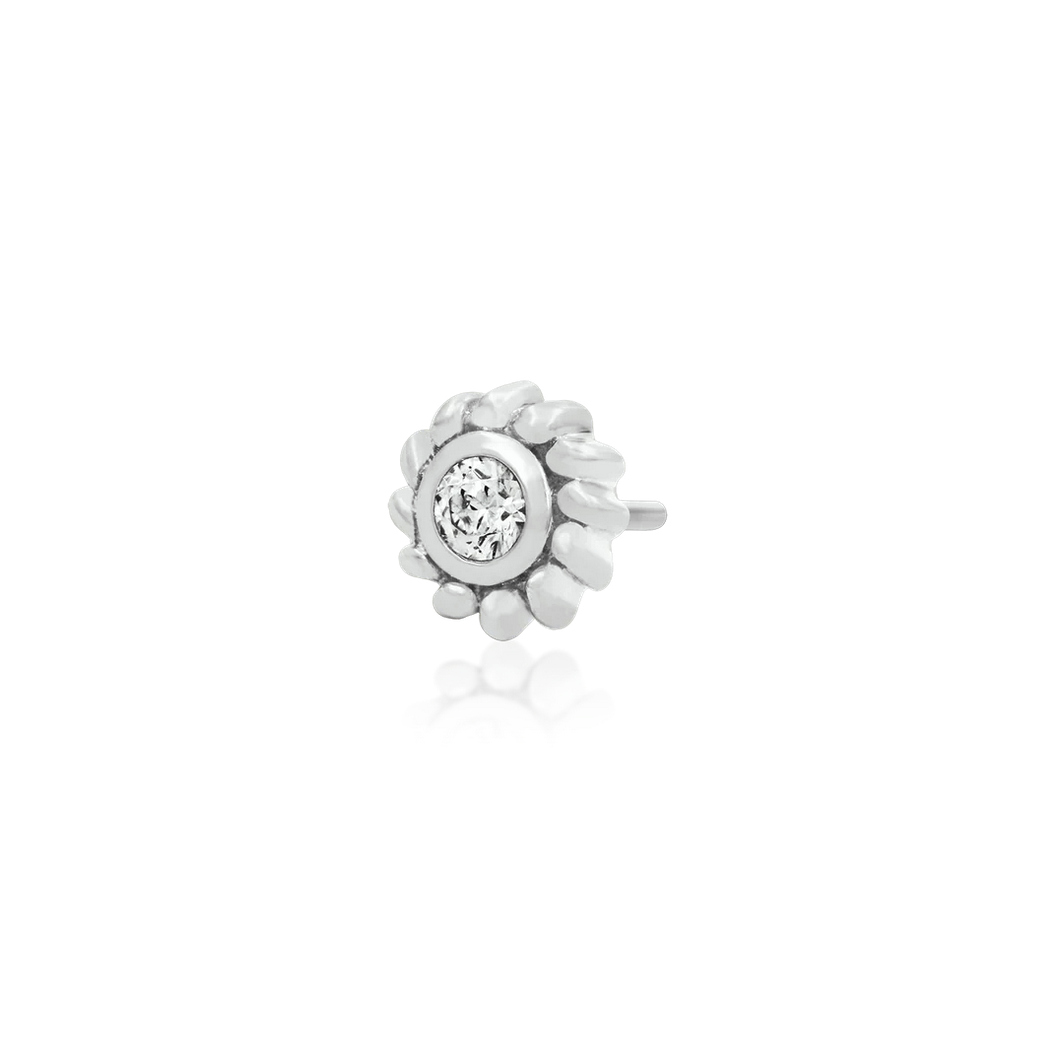 Braided CZ Bezel Set from Junipurr White Gold and Rose Gold (Vault)