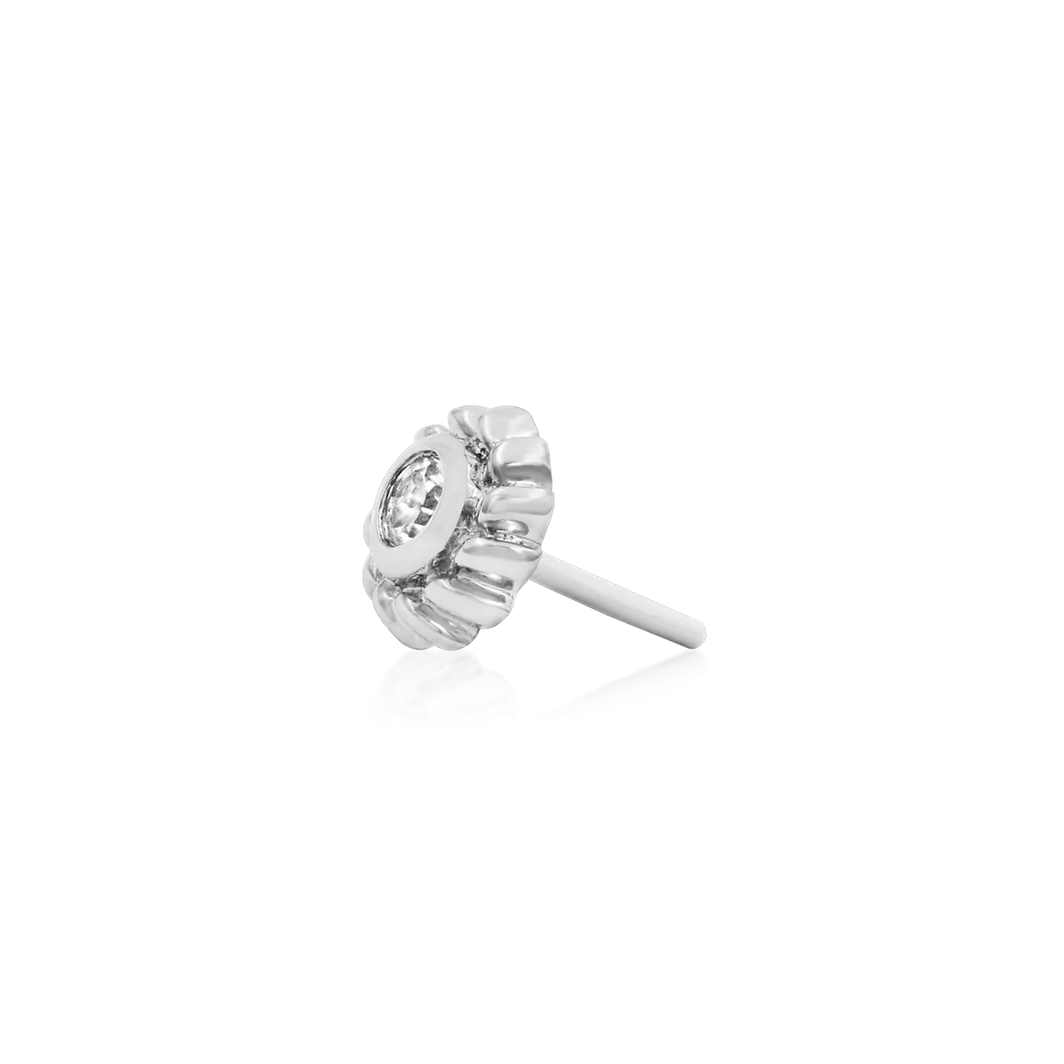 Braided CZ Bezel Set from Junipurr White Gold and Rose Gold (Vault)