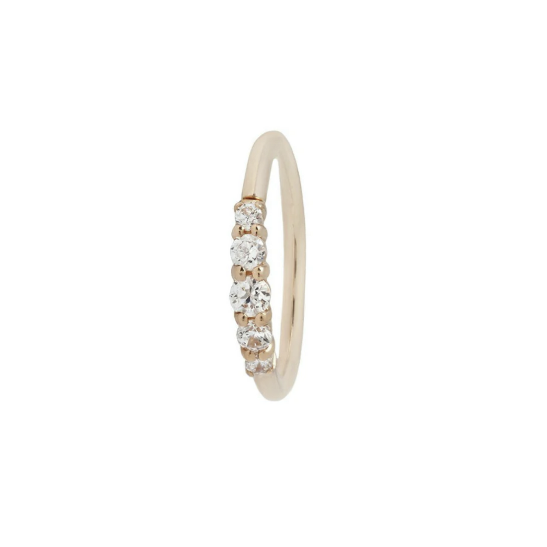 Brigitte Seam Ring with CZ — Buddha