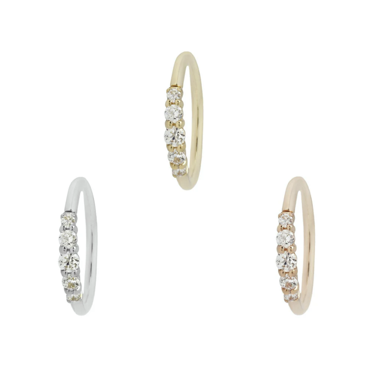 Brigitte Seam Ring with CZ — Buddha