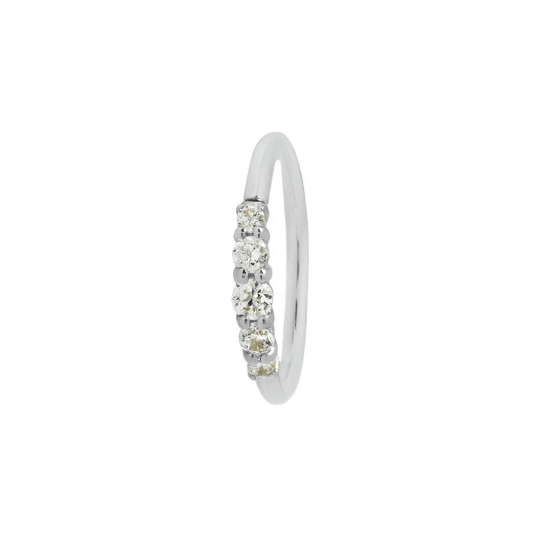 Brigitte Seam Ring with CZ — Buddha
