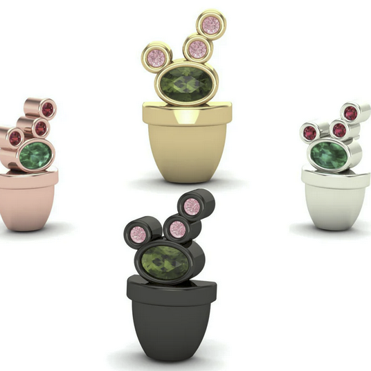 Cactus with Gemstone From Mushroom