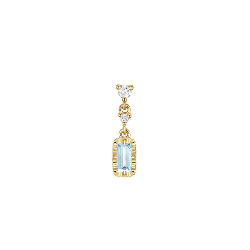 Cascade 2 with Fluted Edge Baguette Colored Gemstone — Modern Mood