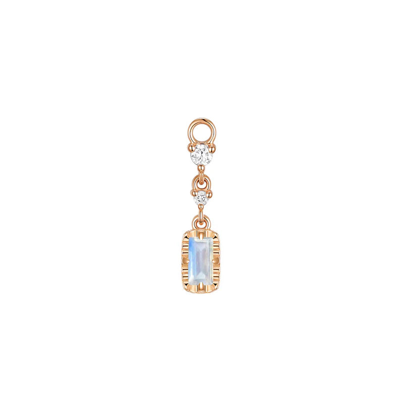 Cascade 2 with Fluted Edge Charm Colored Gemstone from Modern Mood