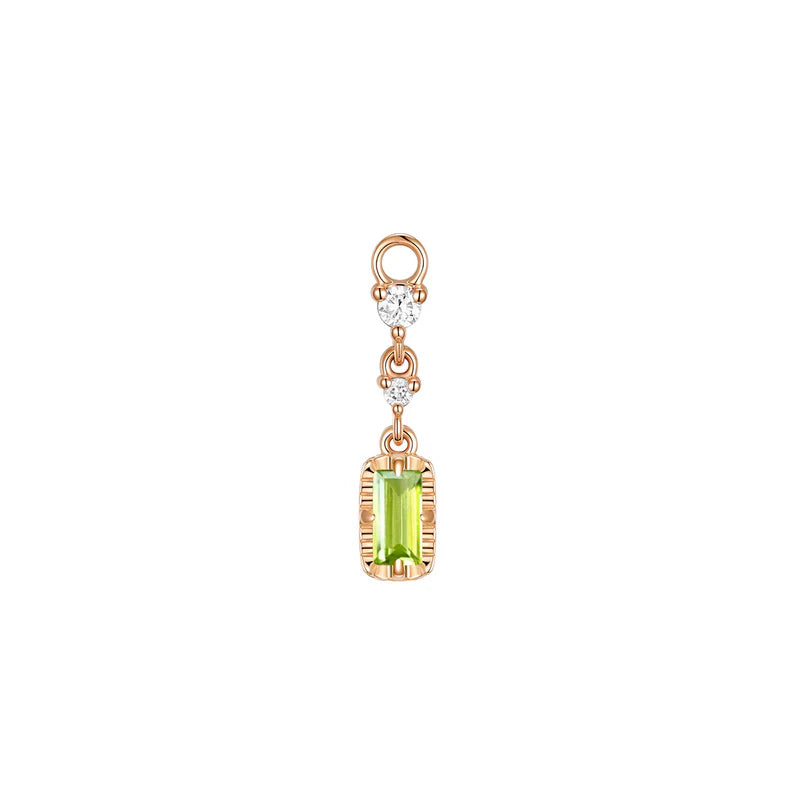 Cascade 2 with Fluted Edge Charm Colored Gemstone from Modern Mood
