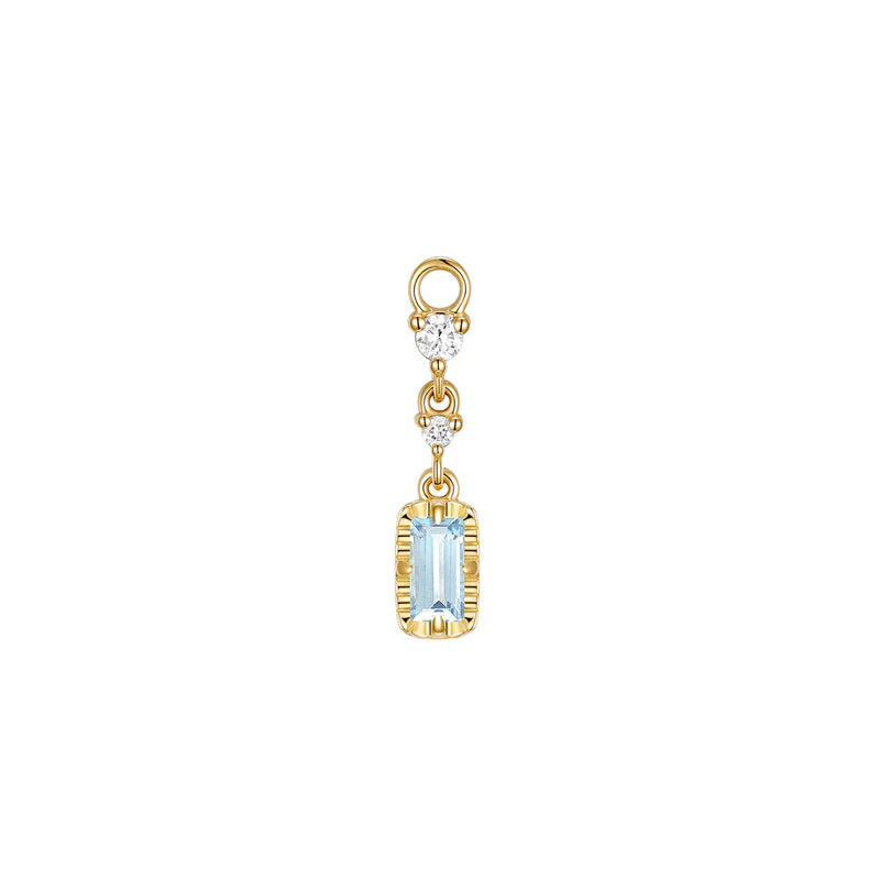Cascade 2 with Fluted Edge Charm Colored Gemstone from Modern Mood