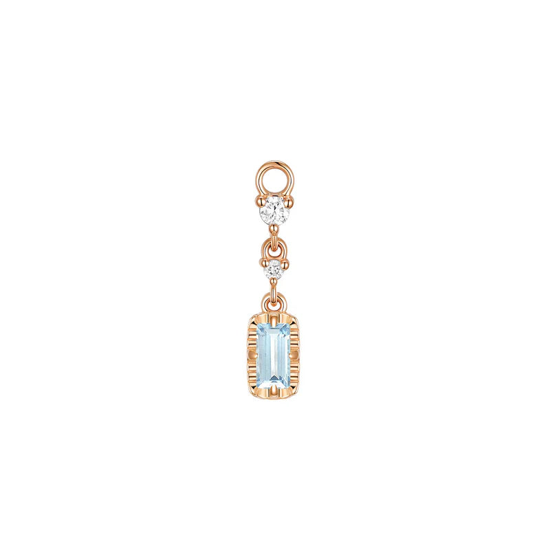Cascade 2 with Fluted Edge Charm Colored Gemstone from Modern Mood