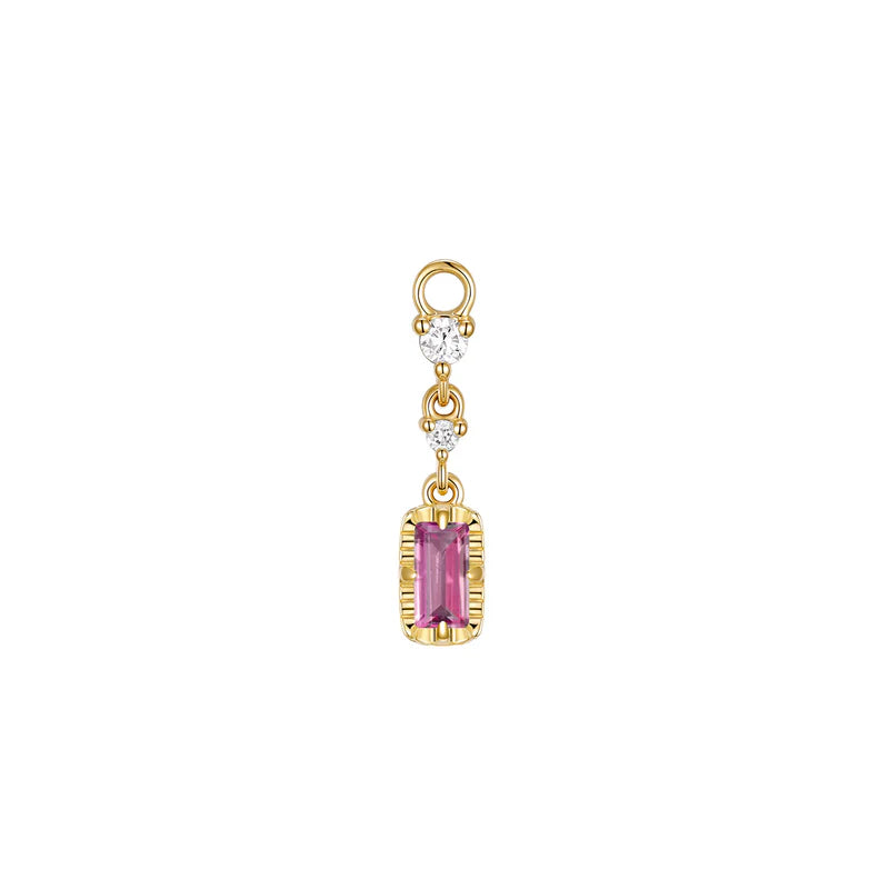 Cascade 2 with Fluted Edge Charm Colored Gemstone from Modern Mood