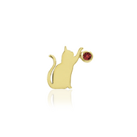Cat/Laser with Garnet CZ — Junipurr