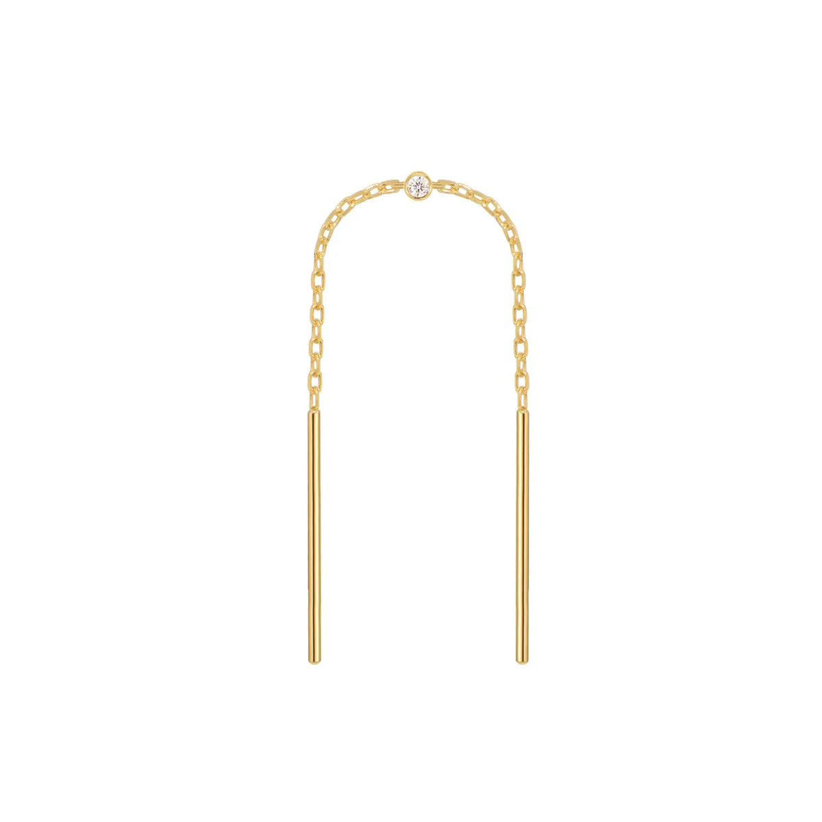Chain Threader with Diamond Bezel Center — Modern Mood