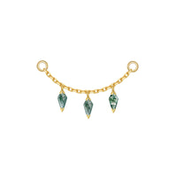 Chain with 3 Dripping Kite Gemstones — Modern Mood