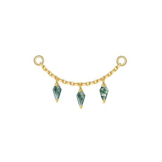 Chain with 3 Dripping Kite Gemstones from Modern Mood