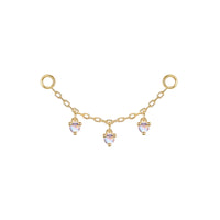 Chain with Dripping Round Colored Gemstones — Modern Mood