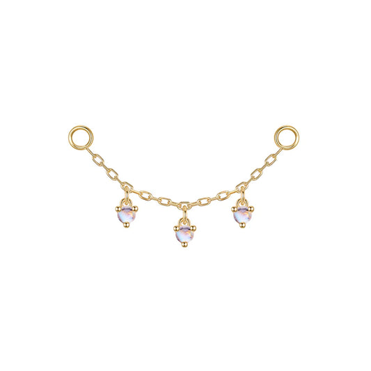 Chain with Dripping Round Colored Gemstones from Modern Mood