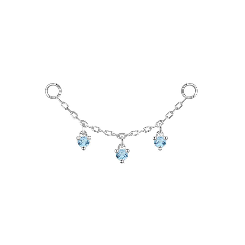 Chain with Dripping Round Colored Gemstones — Modern Mood
