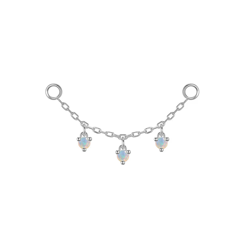 Chain with Dripping Round Colored Gemstones — Modern Mood