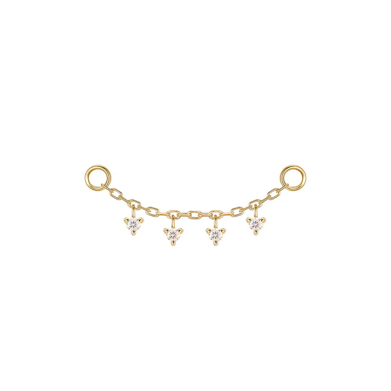 Chain with Tiny Dripping Diamonds — Modern Mood