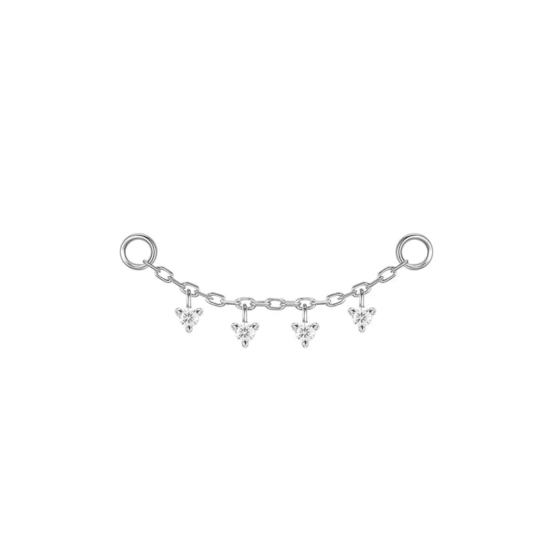 Chain with Tiny Dripping Diamonds — Modern Mood