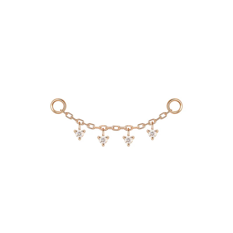 Chain with Tiny Dripping Diamonds — Modern Mood