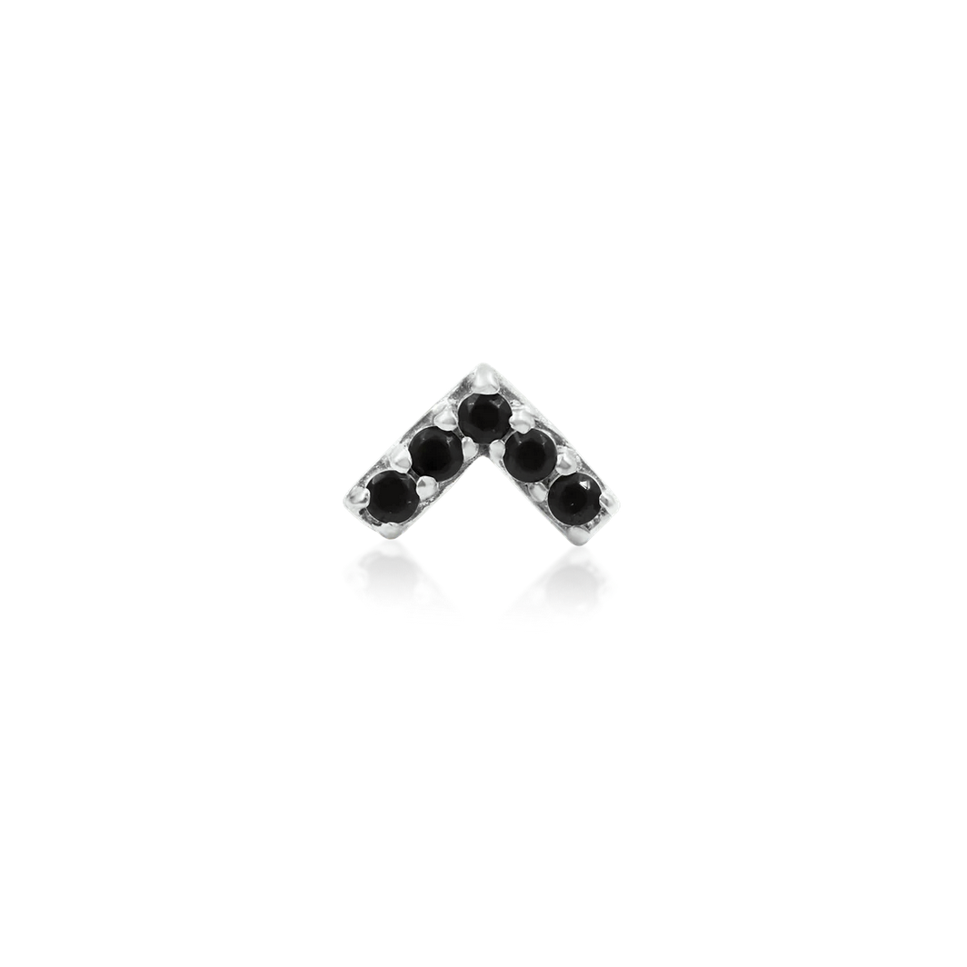 Chevron with Black CZ — Junipurr